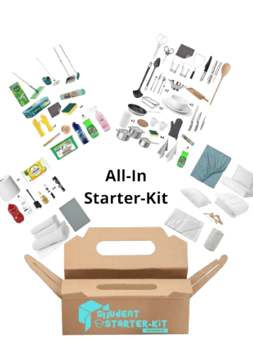 Kitchen, bedroom, cleaning and bathroom essentials fr your new home.